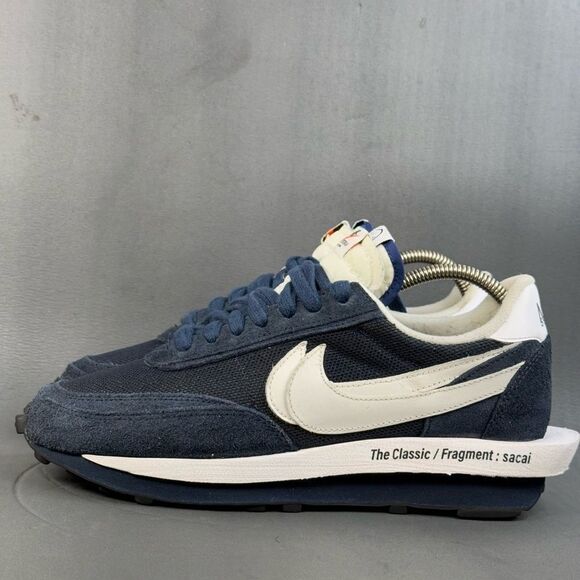 Nike Sacai LDV Waffle x Fragment Design Blackened Blue sneaker shoes men's 9 - Picture 1 of 10
